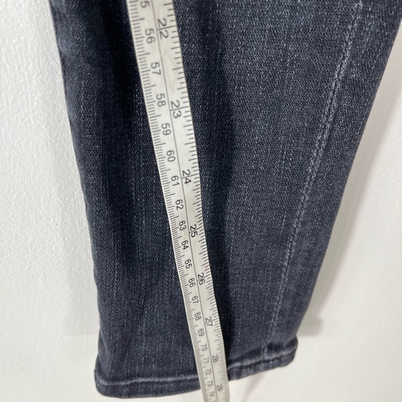7 for all Mankind The Skinny Distressed Jeans Womens Waist Size 23 Dark Denim - Picture 11 of 13